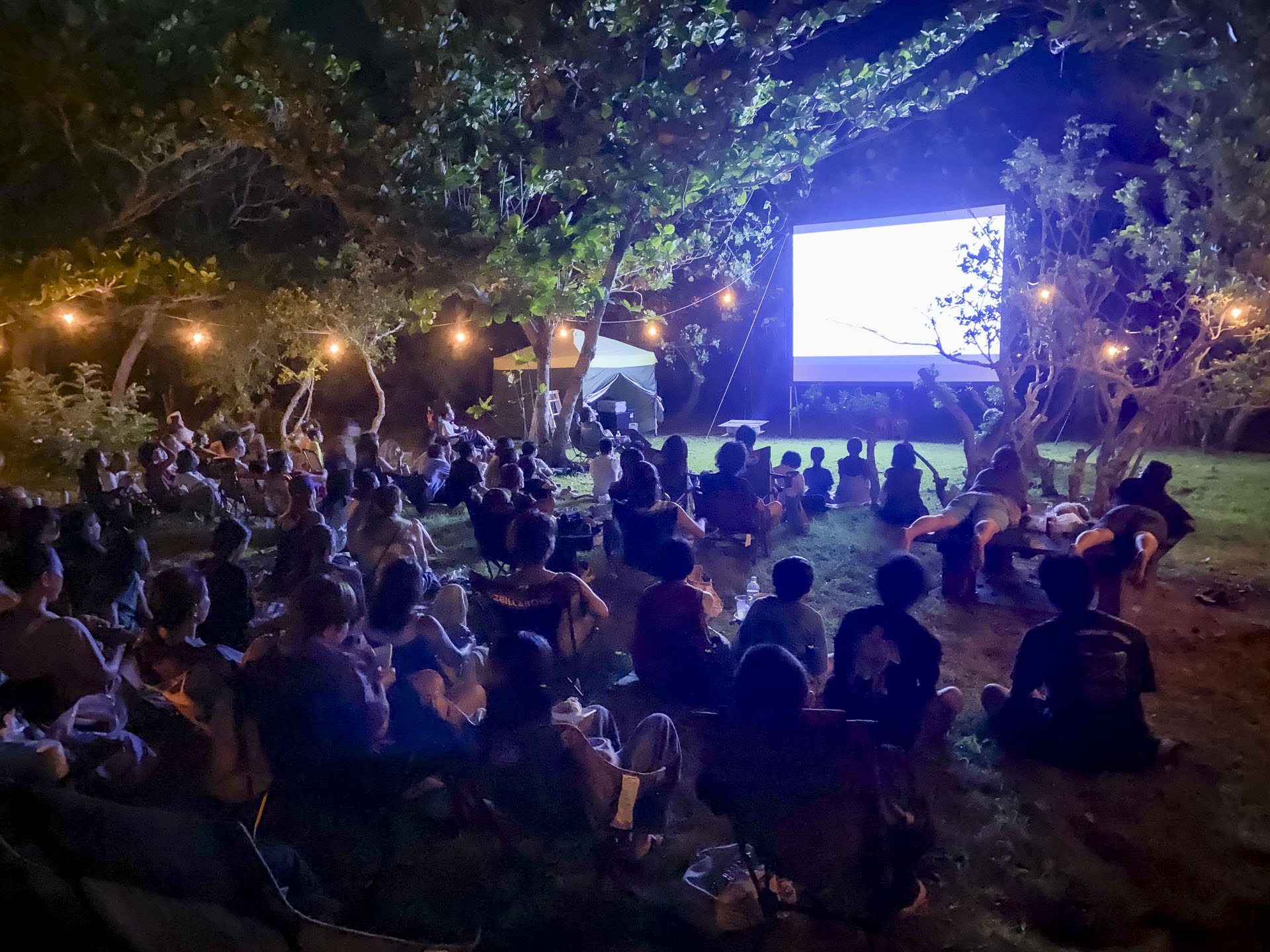 ビオ・アース映画祭2026 野外上映の様子